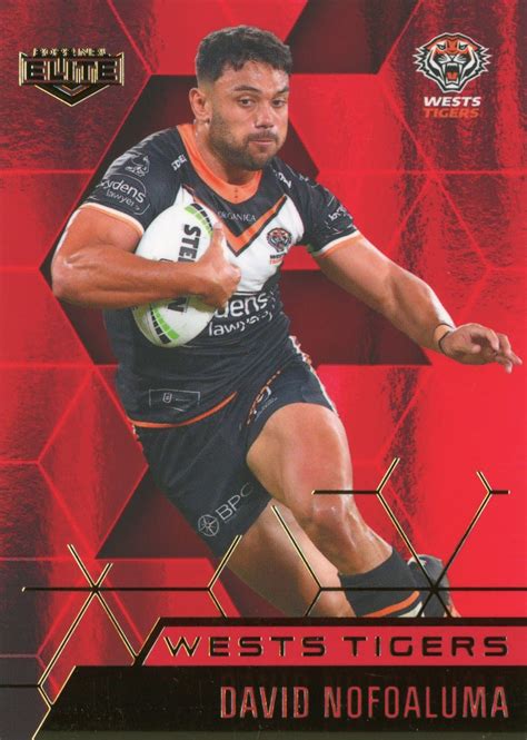 2022 NRL Elite Ruby Mojo MR141 David Nofoaluma Wests Tigers Gold