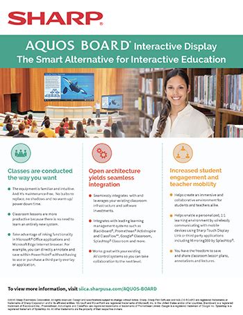 AQUOS BOARD Interactive Display The Smart Alternative For Interactive