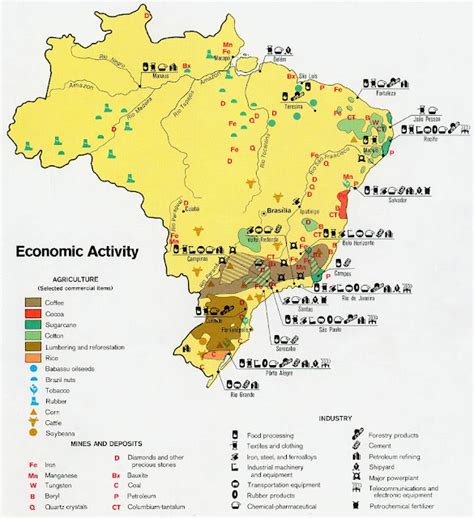 Actividad económica de brasil en mapa