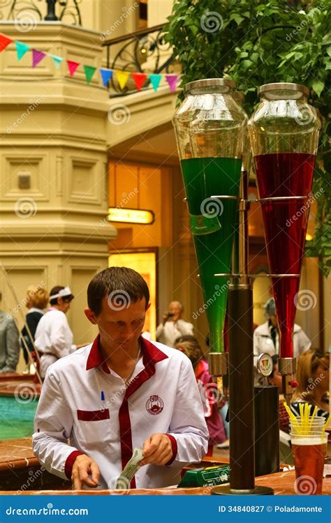 Colorful Ice Creams Shop In Gum Center Moscow Russia Editorial