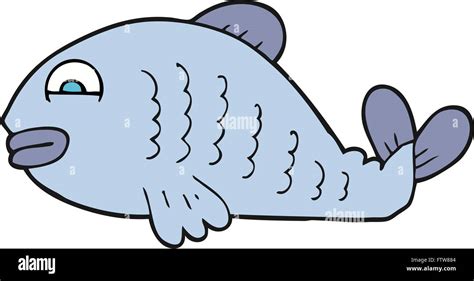 Freehand Drawn Cartoon Fish Stock Vector Image Art Alamy