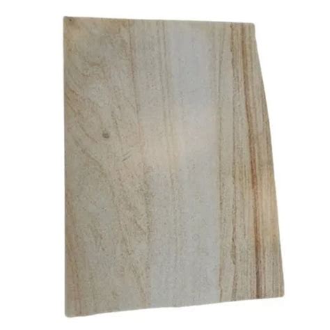 Environment Friendly Rectangular Light Yellow Teak Wood Sandstone Slab