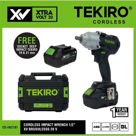 Jual Tekiro Cordless Impact Wrench Xv Brushless V Mesin Bor