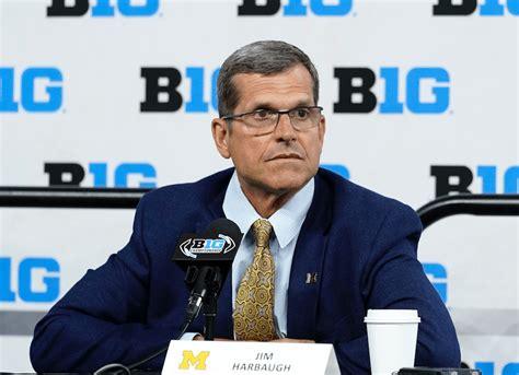 Michigans Jim Harbaugh Expected To Be Suspended Four Games