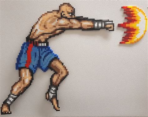 Street Fighter Perler SF2 Street Fighter 2 Pixel Art 8 Bit Sprite