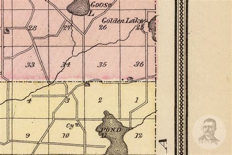 Vintage Jefferson County WI Map 1878 Old Wisconsin Map Etsy