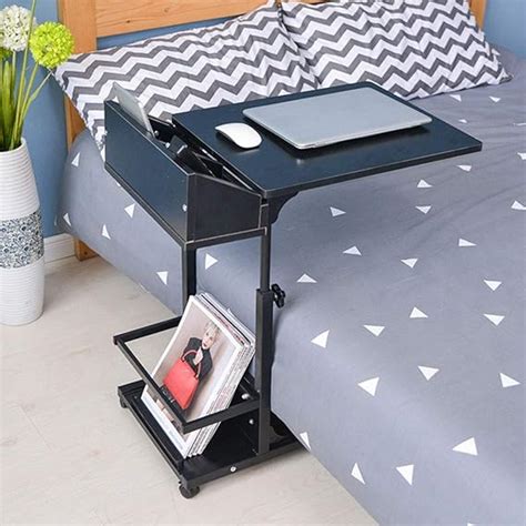 Overbed Table With Locking Swivel Wheels Hospital Table