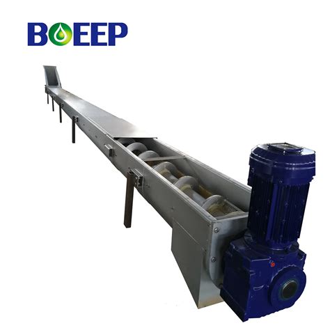 Industrial Auger Shaftless Screw Conveyor For Sludge Dewatering System