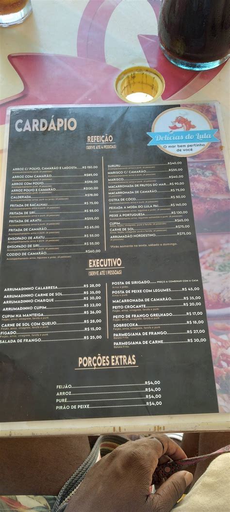 Menu Em Del Cias Do Lula Bar E Comedoria Recife