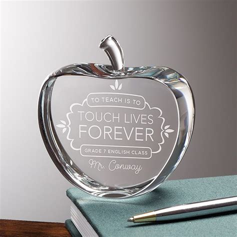 Personalized Teacher Keepsake Award - Teaching Touches Lives | Apple ...