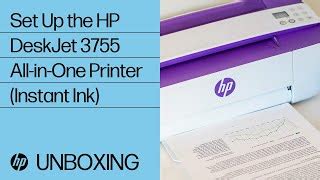 HP DeskJet 3755 All In One Printer Setup HP Support