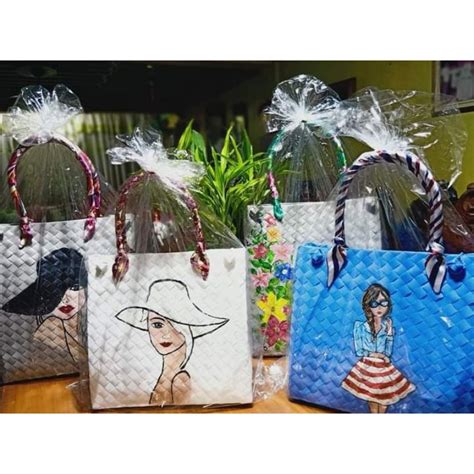 Personalizecustomize Design Hand Painted Bayong Bag Shopee Philippines