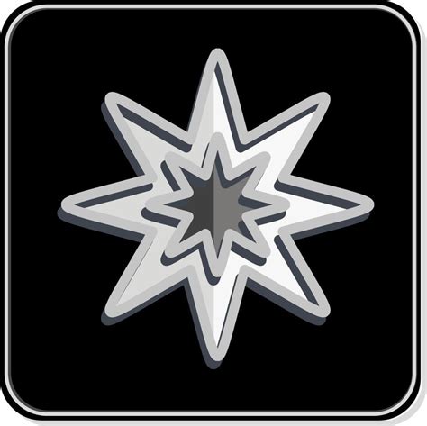 Icon Eight Pointed Star Related To Stars Symbol Glossy Style Simple