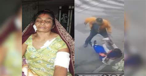 Up Husband Attacked His Wife With Sharp Weapon In Lucknow Video Viral