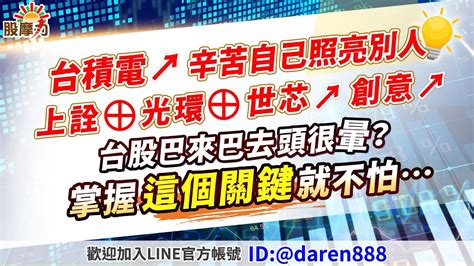 Cc字幕【台積電↗辛苦自己照亮別人 上詮⊕光環⊕世芯↗創意↗ 台股巴來巴去頭很暈？掌握這個關鍵就不怕】20240429 陳昆仁