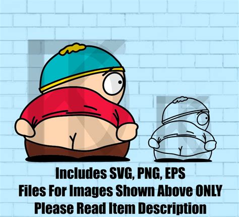 Eric Cartman Butt South Park Funny Cartoon SVG, EPS, PNG File Cricut, Digital, Printable - Etsy