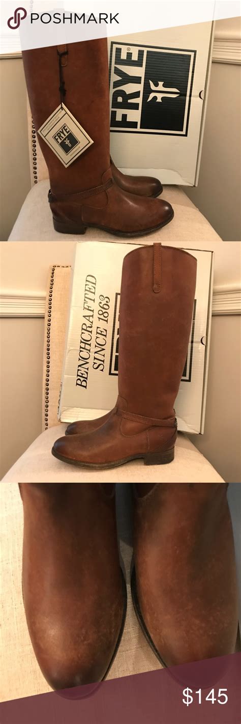 NEW Frye Lindsay Plate Cognac Boots Sz 6 Cognac Boots Boots Frye