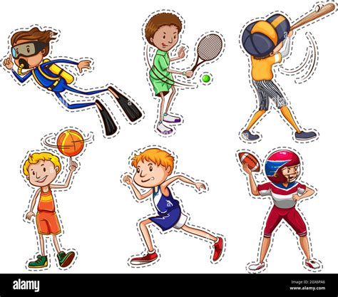 Set of people doing different sports Stock Vector Image & Art - Alamy