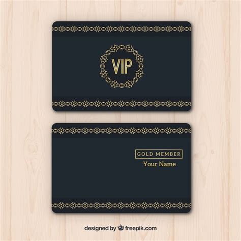 Premium Vector Golden Vip Cards With Modern Style