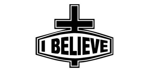 I Believe Cross Religious Car Truck Window Decal Sticker