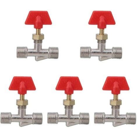 5 Pcs Valve Compresseur D air Robinet À Aiguille 1 4in Float Ball Valve