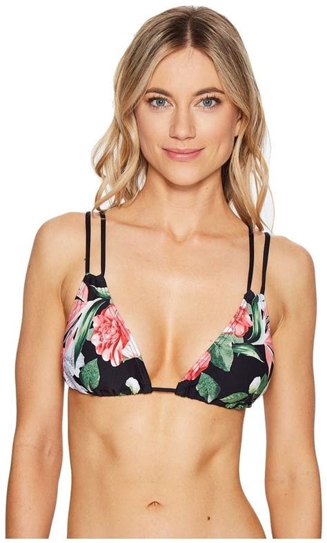 Vince Camuto Tropical Double Strap Triangle Bikini Top Women S Swimwear