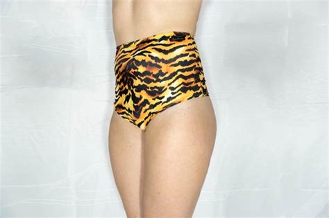 Bikini Broek Pole Short Paaldans Short High Waist Tijger Print