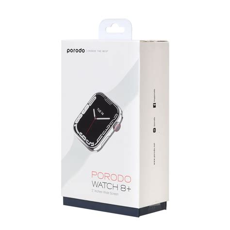 ساعت هوشمند Porodo مدل WATCH 8 PD SW8PALU SL نقره ای گارانتی 24