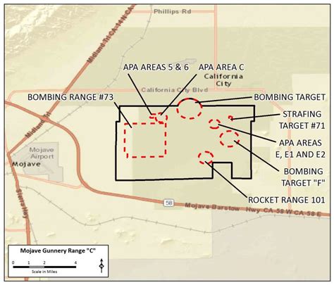 Southern California Airport Map Detailed Mojave Gunnery Range "c ...