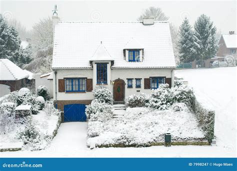 Suburban House In Winter Royalty Free Stock Photography Image 7998247