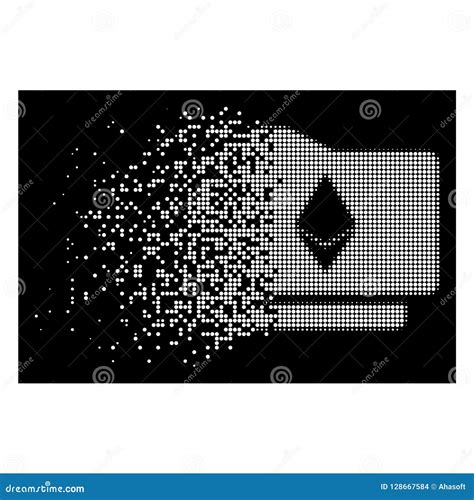 Icono De Semitono Disuelto Blanco De La Cartera De Pixelated Ethereum