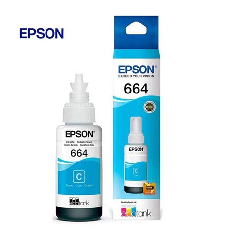 TINTA EPSON T664220 C13T66422A L200 CYAN 70 ML