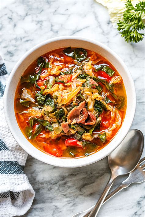 Collard Greens Cabbage Soup Recipe Eatwell101