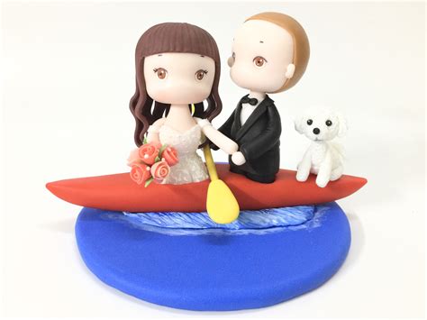 World Cake Topper Kayak Wedding Cake Topper Canoe Wedding Cake Topper