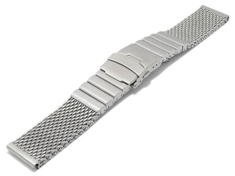 Uhrenarmband Em MC153 22mm Milanaise Schweres Geflecht Faltschliesse