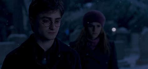 Image - A teary Harry Potter with Hermione Granger at Godric's Hollow ...