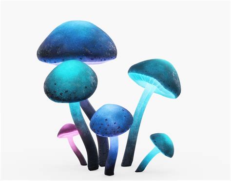 Glowing Mushrooms 3d Model Cgtrader