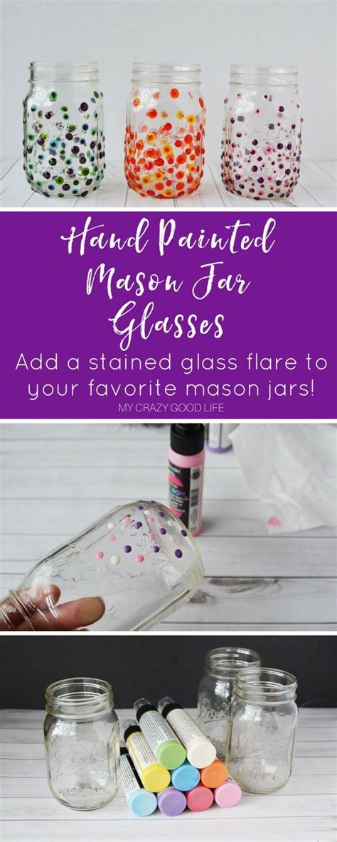 Painted Mason Jar Glasses Mason Jar Glasses Easy Mason Jar Crafts Painted Mason Jars