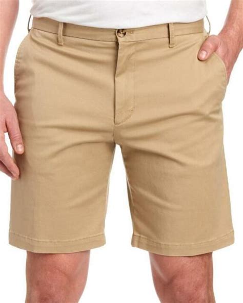 Izod Saltwater Size 34 Khaki Color 95 Inseam Stretch Flat Front Shorts For Sale Online Ebay