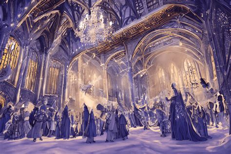 Hogwarts Snow Great Hall Yule Ball · Creative Fabrica