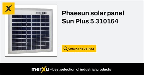 Phaesun Solar Panel Sun Plus 5 310164 MerXu