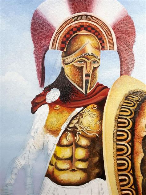 The Spartan Oil On Canvas 20 X 24 Artist Metek09 Canvas Painting