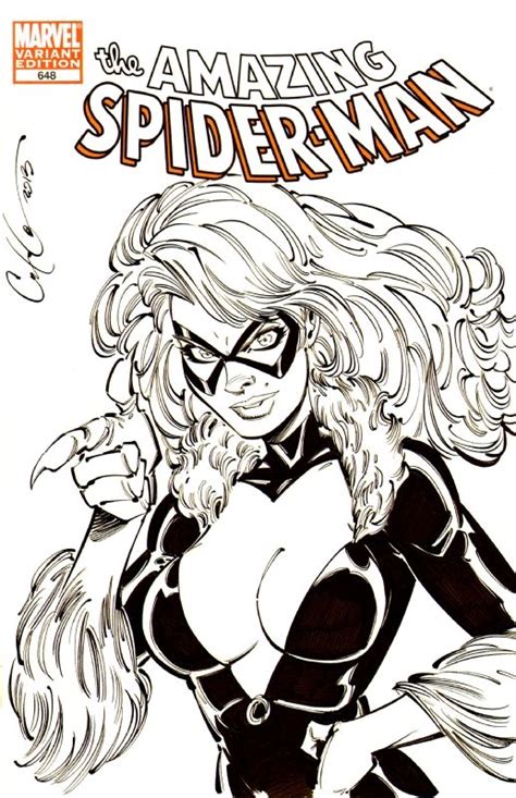 Black Cat Sketch Cover In Cory Hamscher S Comic Art Gallery Room