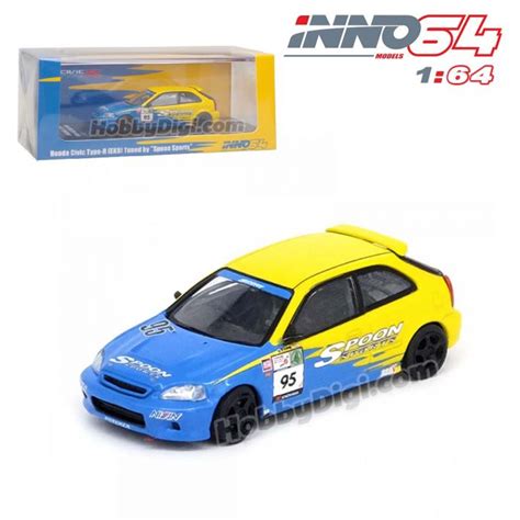 Inno64 1 64 Diecast Model Car Honda Civic Type R Ek9 Tuned By Spoon Sports