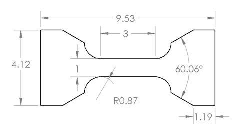 Dimensions Of The Miniature Tensile Test Specimen All Of The Download Scientific Diagram