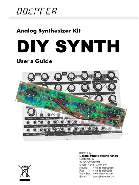 Synthesizer Assembly Manual Free Pdf