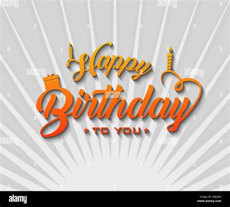 Happy Birthday Hand Drawn Text Phrase Calligraphy Lettering Word