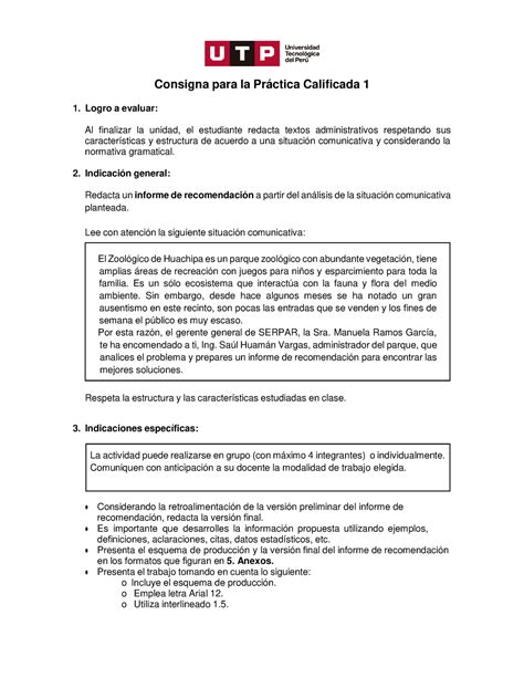 Pc Redaccion Lllllllll Consigna Para La Pr Ctica Calificada