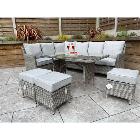 Garten Living Sitzer Lounge Set Pat Aus Polyrattan Mit Polster