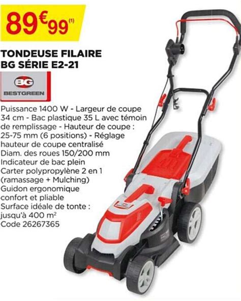 Promo Tondeuse Filaire Bg Série E2 21 chez Bricomarché iCatalogue fr